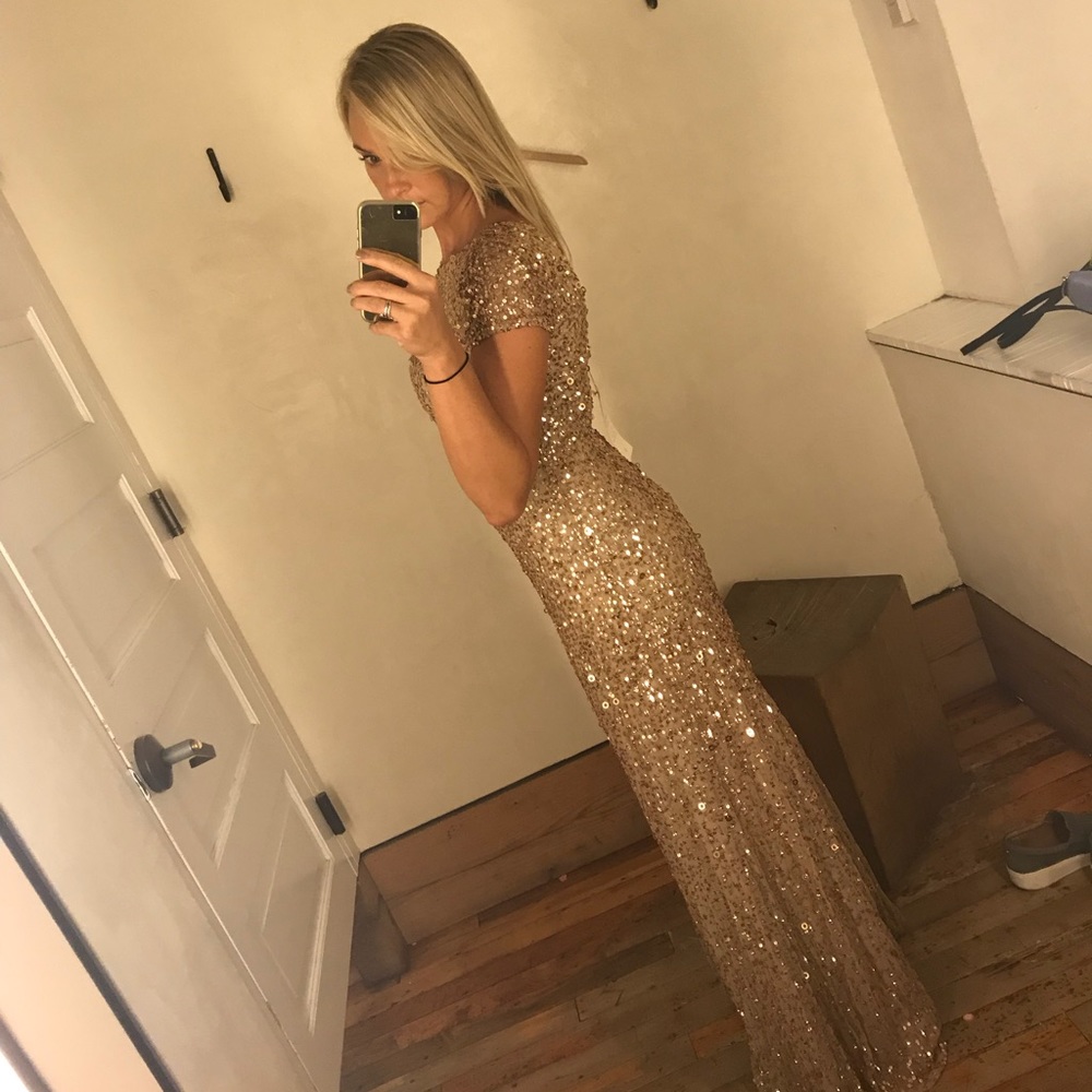 Gold sequined gown